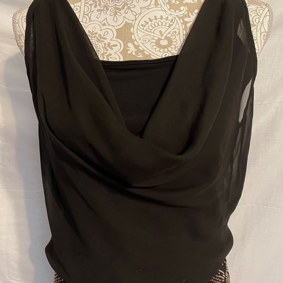 Cache Dress Gold Accent Skirt Snakeskin Pattern - Picture 2 of 9